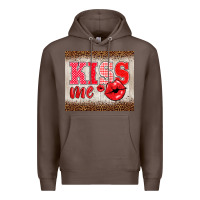 Coffee valentine's day kiss me Premium Hoodie - BarkalooDesign