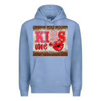 Colony Blue valentine's day kiss me Premium Hoodie - BarkalooDesign