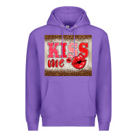 Valentine's Day Kiss Me Premium Hoodie | Teevron
