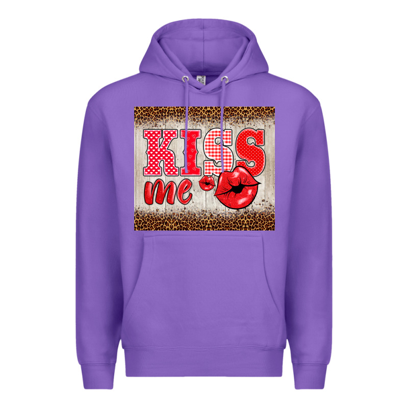 Valentine's Day Kiss Me Premium Hoodie by BarkalooDesign | Teevron
