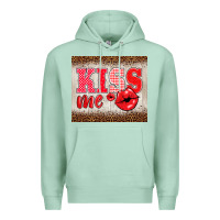 Seafoam valentine's day kiss me Premium Hoodie - BarkalooDesign