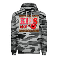 Slate Camo valentine's day kiss me Premium Hoodie - BarkalooDesign