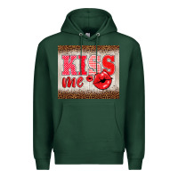 Sports Green valentine's day kiss me Premium Hoodie - BarkalooDesign