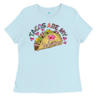 Baby Blue Tacos Are My Valentine Ladies Tee - CowhideDigitalArt