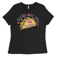 Black Tacos Are My Valentine Ladies Tee - CowhideDigitalArt