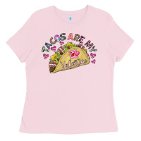 Bubblegum Pink Tacos Are My Valentine Ladies Tee - CowhideDigitalArt