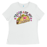 White Tacos Are My Valentine Ladies Tee - CowhideDigitalArt