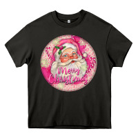 Asphalt Pink Merry Christmas Santa Heavy Core Tee - FaDigitalArtStudio
