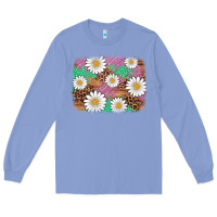 Colony Blue easter daisy background Long Sleeve Tee - Artiststas