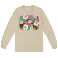 Mushroom easter daisy background Long Sleeve Tee - Artiststas