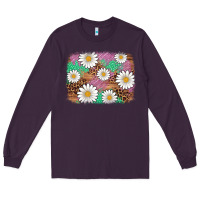 Plum easter daisy background Long Sleeve Tee - Artiststas