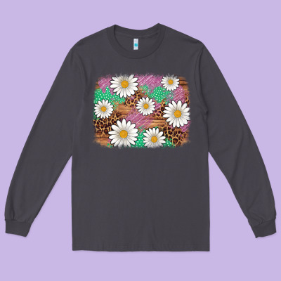 Easter Daisy Background Long Sleeve Tee Designed By Artiststas