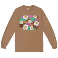 Toasted Coconut easter daisy background Long Sleeve Tee - Artiststas