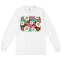 White easter daisy background Long Sleeve Tee - Artiststas
