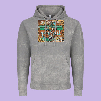 Grateful Cross Vintage Hoodie Designed By Barkaloodesign