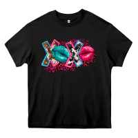 Black Western Xoxo Heavy Core Tee - FaDigitalArtStudio