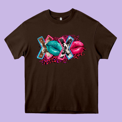 Western Xoxo Heavy Core Tee Designed By Fadigitalartstudio