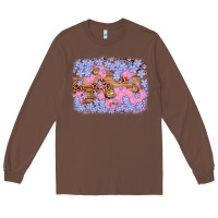 Chestnut easter butterfly leopard background Long Sleeve Tee - Artiststas
