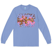 Colony Blue easter butterfly leopard background Long Sleeve Tee - Artiststas