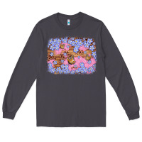 Smoke easter butterfly leopard background Long Sleeve Tee - Artiststas
