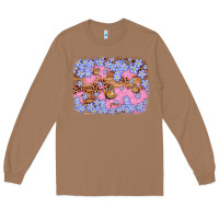 Toasted Coconut easter butterfly leopard background Long Sleeve Tee - Artiststas