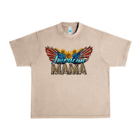 French Oak Western American Mama With Sunflowers Urban Heavy Tee - LillyAllenDesigns