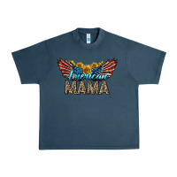 Midnight Navy Western American Mama With Sunflowers Urban Heavy Tee - LillyAllenDesigns