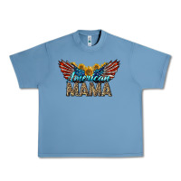 Pebble Blue Western American Mama With Sunflowers Urban Heavy Tee - LillyAllenDesigns