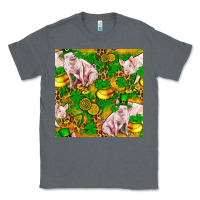Charcoal Heather St. Patrick's Day Pig And Candy Pot Of Gold Classic Tee - FaDigitalArtStudio