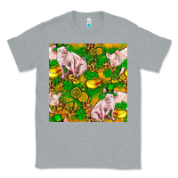 Heather Grey St. Patrick's Day Pig And Candy Pot Of Gold Classic Tee - FaDigitalArtStudio