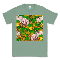 Sage St. Patrick's Day Pig And Candy Pot Of Gold Classic Tee - FaDigitalArtStudio