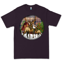 Plum elk buck deer christmas Premium Tee - LillyAllenDesigns