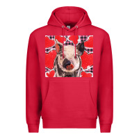Cardinal valentine's day glitter hearts pig Premium Hoodie - BarkalooDesign