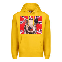 Lemon valentine's day glitter hearts pig Premium Hoodie - BarkalooDesign