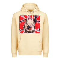 Pina Colada valentine's day glitter hearts pig Premium Hoodie - BarkalooDesign