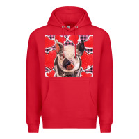 Red valentine's day glitter hearts pig Premium Hoodie - BarkalooDesign