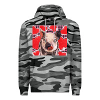Slate Camo valentine's day glitter hearts pig Premium Hoodie - BarkalooDesign