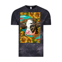 Cloud Black Cute Baby Calf Vintage Tee - LillyAllenDesigns