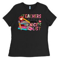 Black Teachers Always Make The Nice List Ladies Tee - CowhideDigitalArt