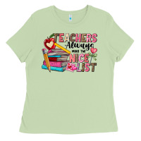 Matcha Teachers Always Make The Nice List Ladies Tee - CowhideDigitalArt