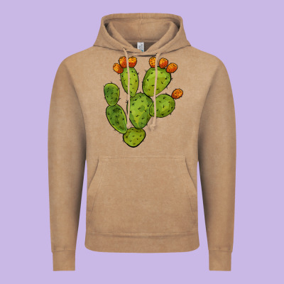 Cactus Vintage Hoodie Designed By Barkaloodesign