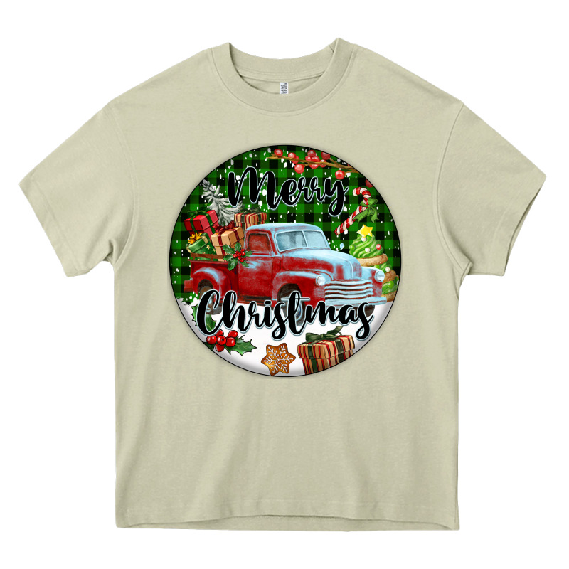 Merry Christmas Truck Heavy Core Tee by FaDigitalArtStudio | Teevron