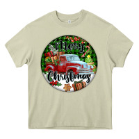 Mossy Merry Christmas Truck Heavy Core Tee - FaDigitalArtStudio