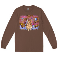 Chestnut easter bunny egg leopard background Long Sleeve Tee - Artiststas