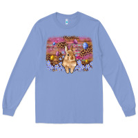 Colony Blue easter bunny egg leopard background Long Sleeve Tee - Artiststas