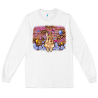 White easter bunny egg leopard background Long Sleeve Tee - Artiststas