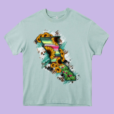 Baja California State Of Mexico Map Heavy Core Tee Designed By Ranaportraitstore