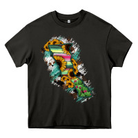Asphalt Baja California State Of Mexico Map Heavy Core Tee - RanaPortraitStore