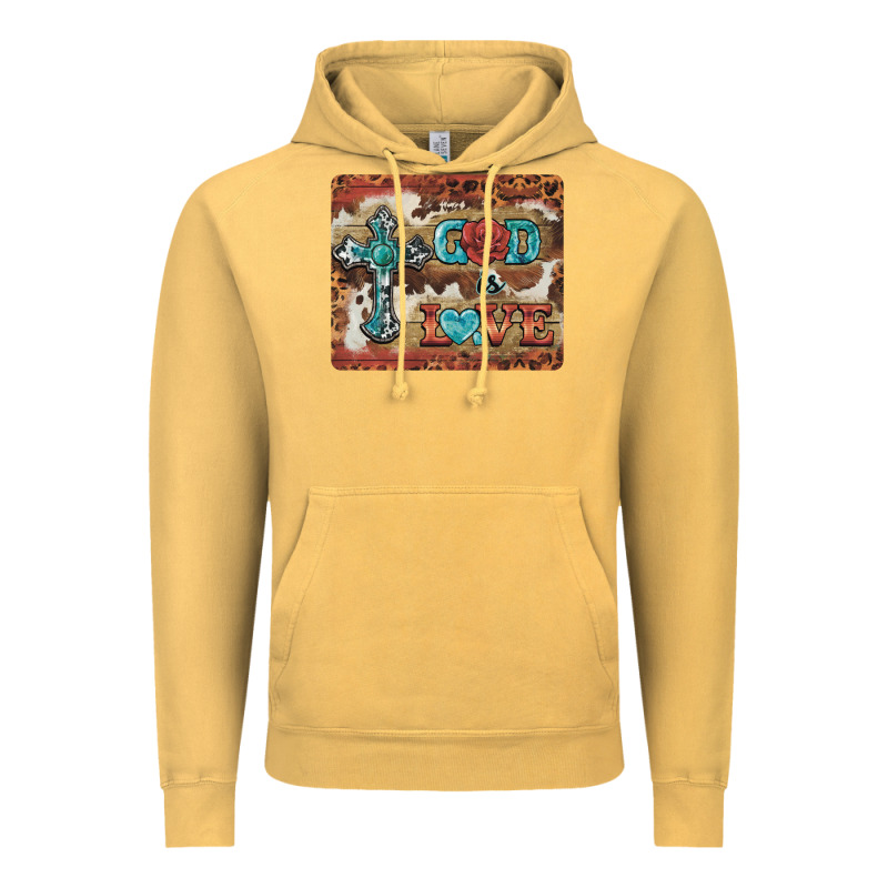 God Is Love Cross Vintage Hoodie by BarkalooDesign | Teevron