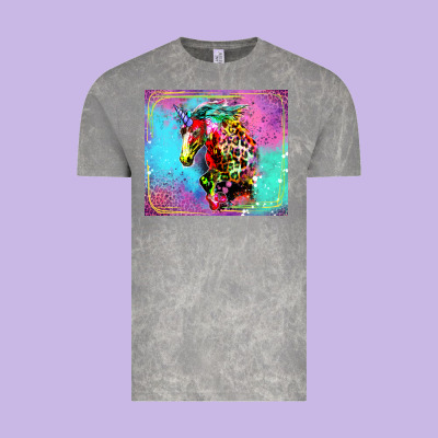 Colorful Unicorn Horse Vintage Tee Designed By Lillyallendesigns